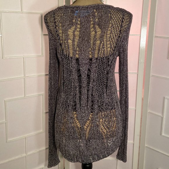 Simply Vera- Vera Wang Open Weave Sweater - Picture 4 of 7